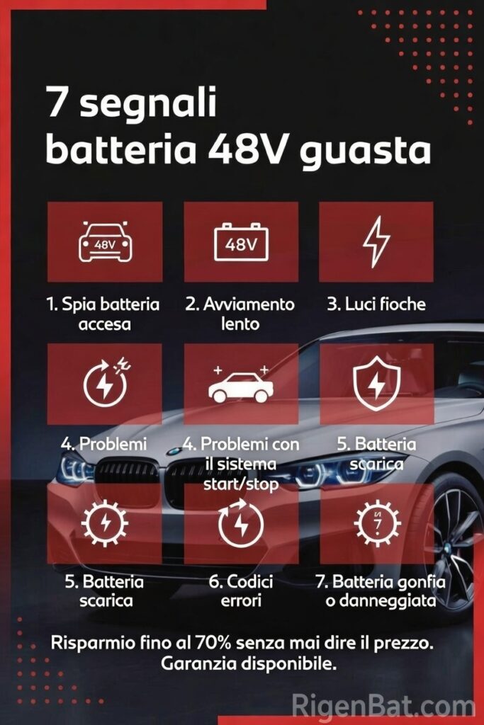 sette segnali batteria 48v bmw mild hybrid guasta